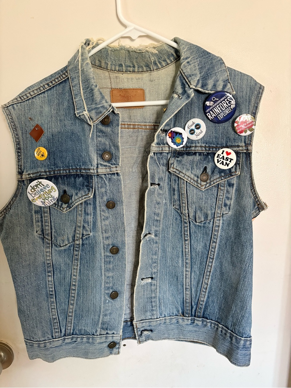 Levi's Light Blue Denim Jacket with Branded Snap